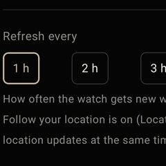 Refresh every 1–6 hours