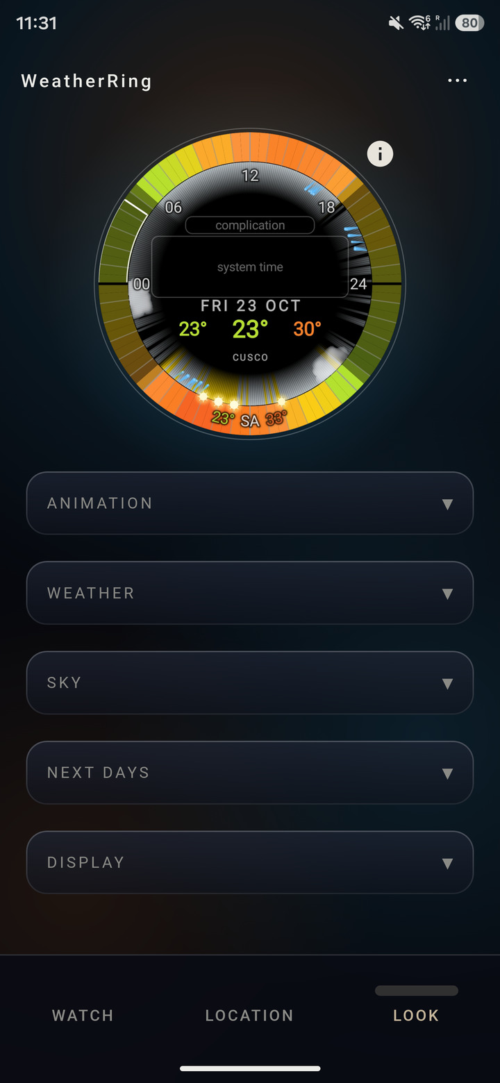 The Look tab in the phone app.